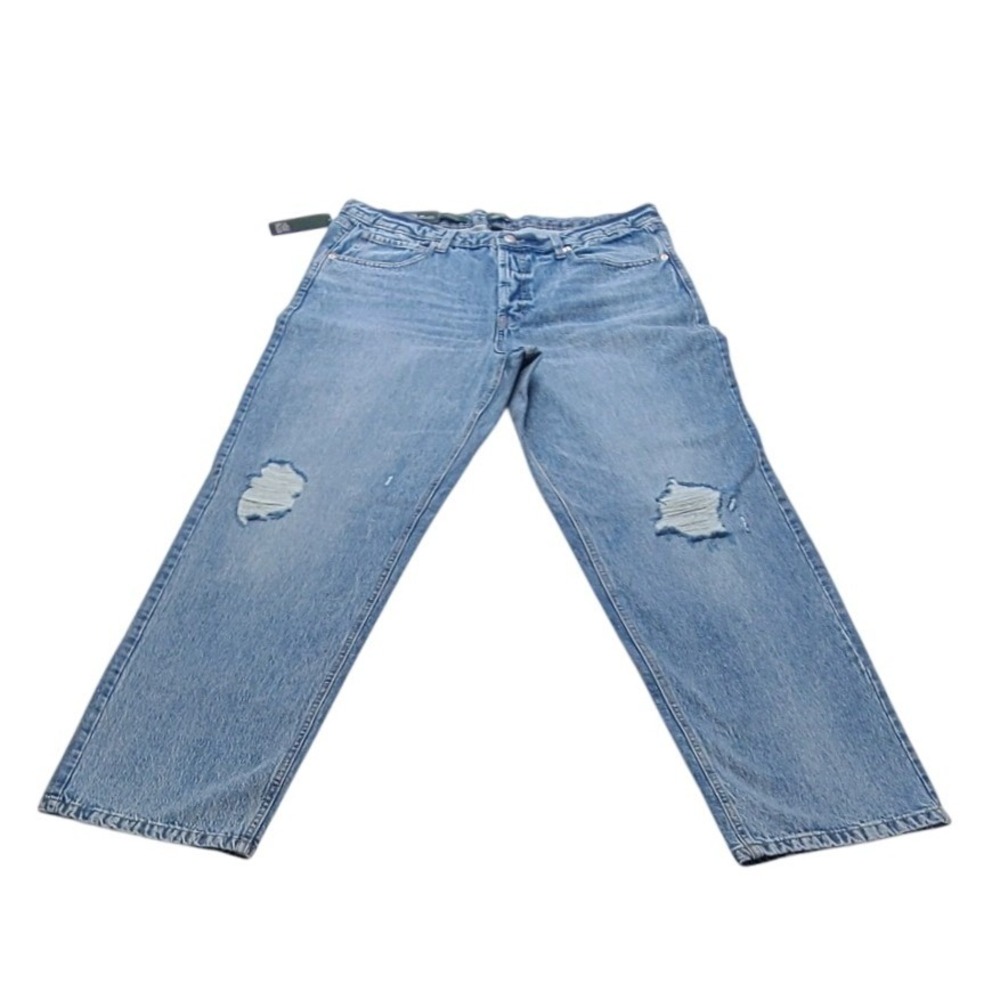 Wild Fable Womens High-Rise Straight EasyRigid Distressed Jeans Blue 16 32"